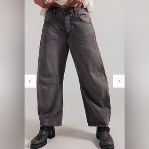 We The Free Good Luck Mid-Rise Barrel Jeans